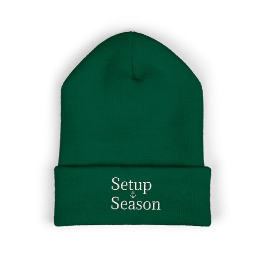 Beanie Hat Setup Season Embroidered Classic Cuffed Beanie
