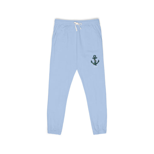Fleece Sweatpants with Anchor and Biblical Scripture Design
