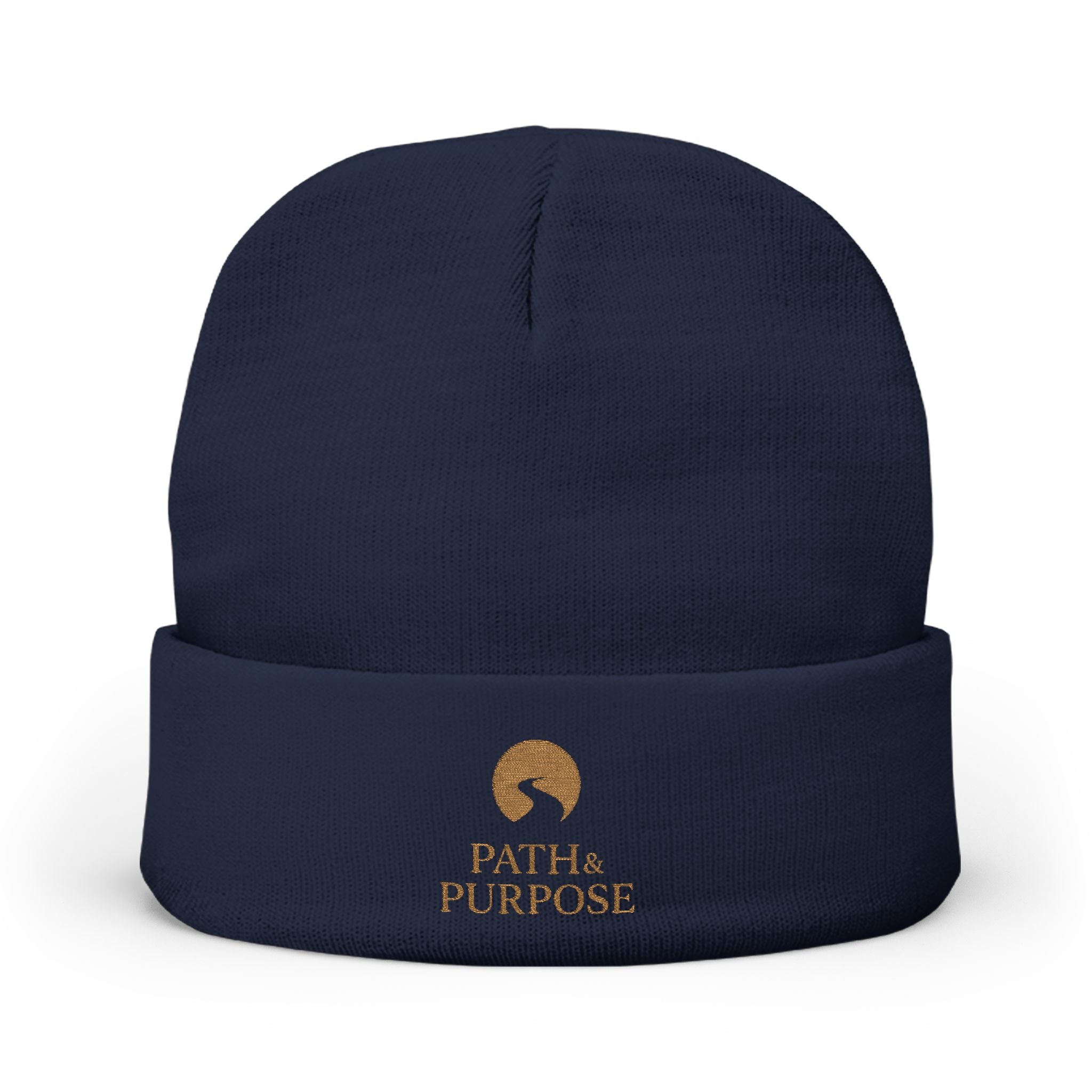 Embroidered Knit Beanie - 'PATH & PURPOSE'