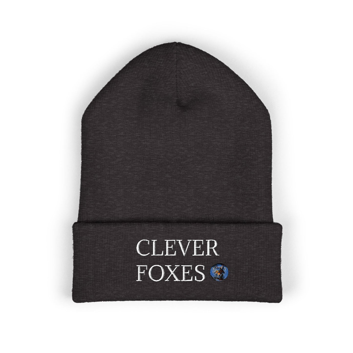 Beanie Clever Foxes Embroidered Cuffed Beanie