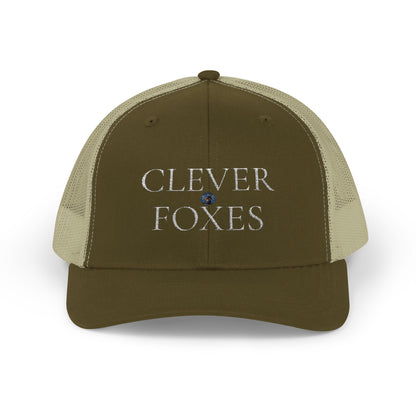 Snapback Cap White Clever Foxes Hat