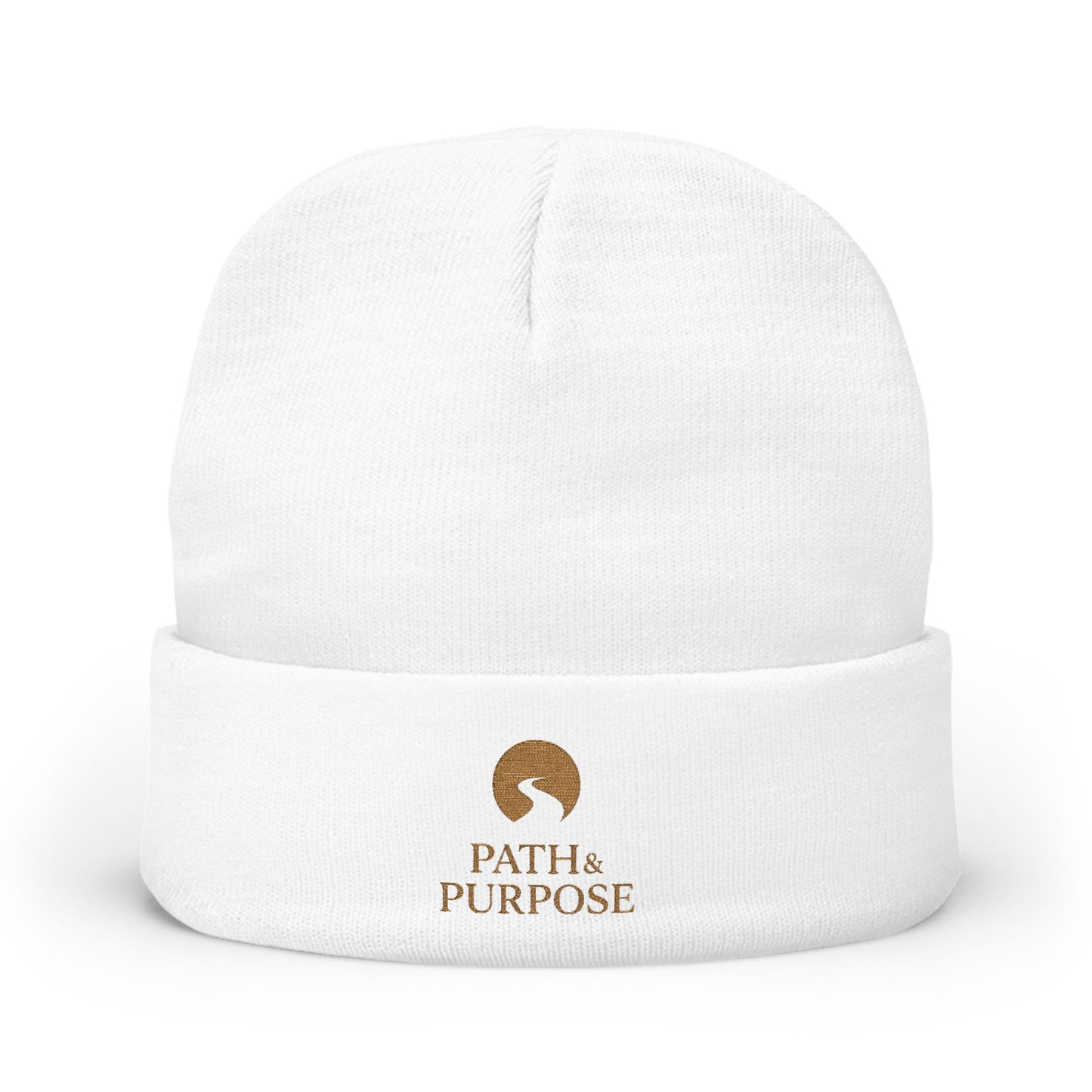 Embroidered Knit Beanie - 'PATH & PURPOSE'
