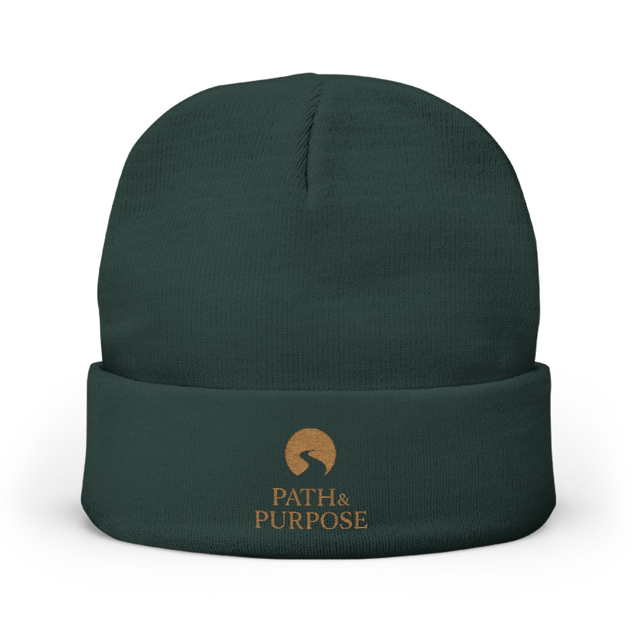 Embroidered Knit Beanie - 'PATH & PURPOSE'