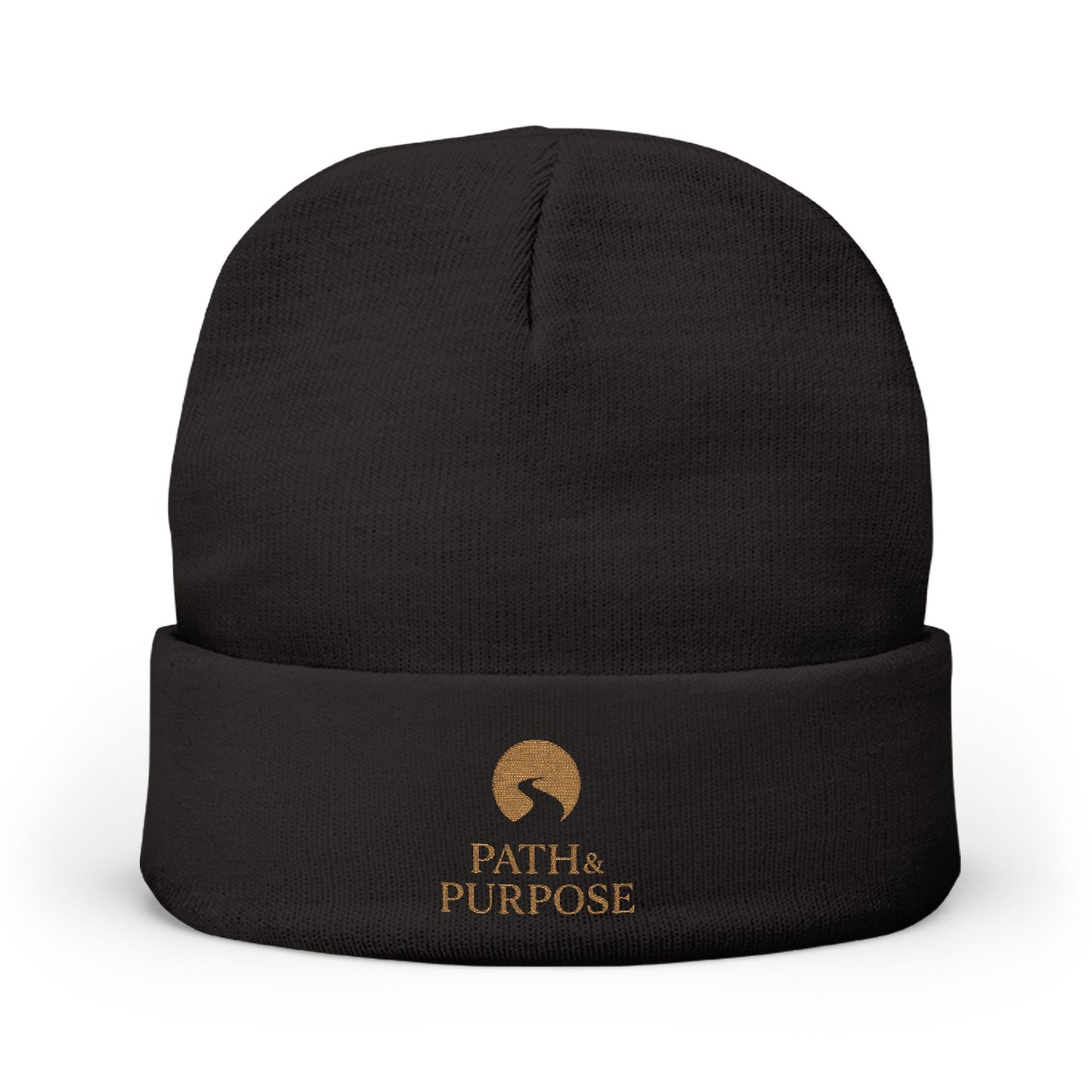 Embroidered Knit Beanie - 'PATH & PURPOSE'