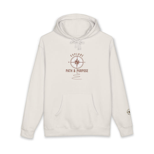 Compass Hoodie — “Go With All Your Heart” Inspirational Hooded Sweatshirt
