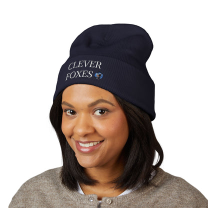 Beanie Clever Foxes Embroidered Cuffed Beanie