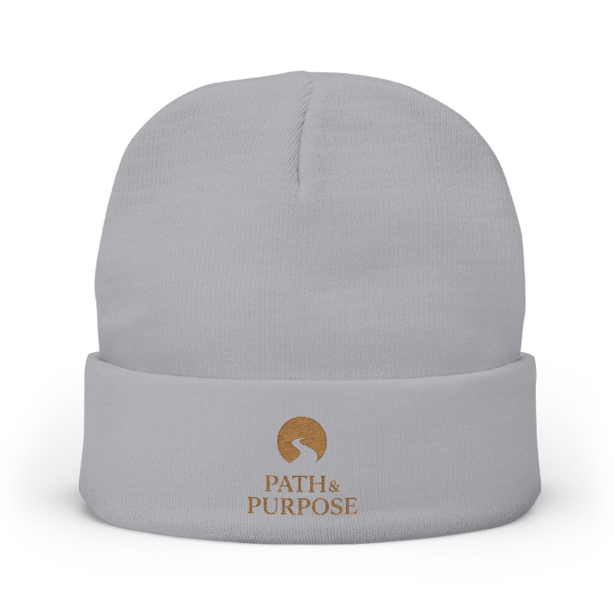 Embroidered Knit Beanie - 'PATH & PURPOSE'