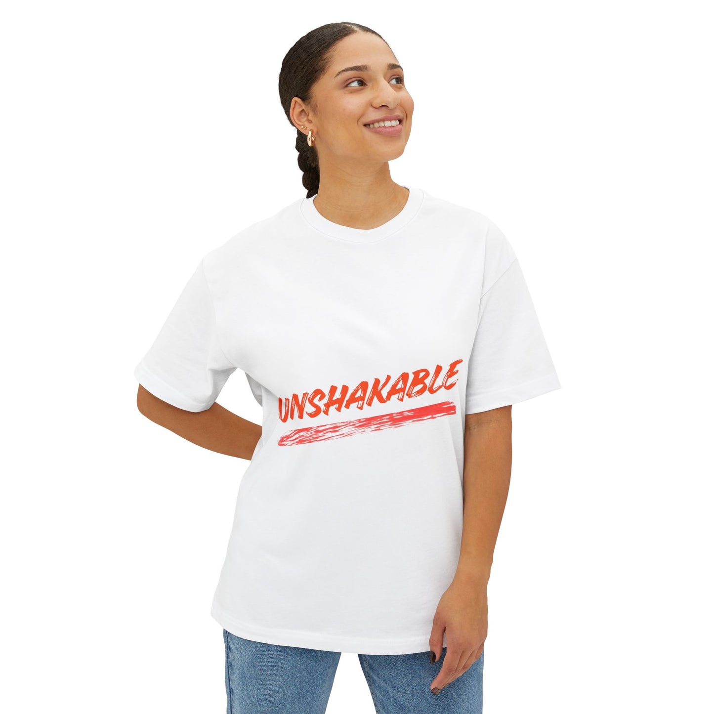 Unisex Oversized Tee - Unshakable Clever Fox Design