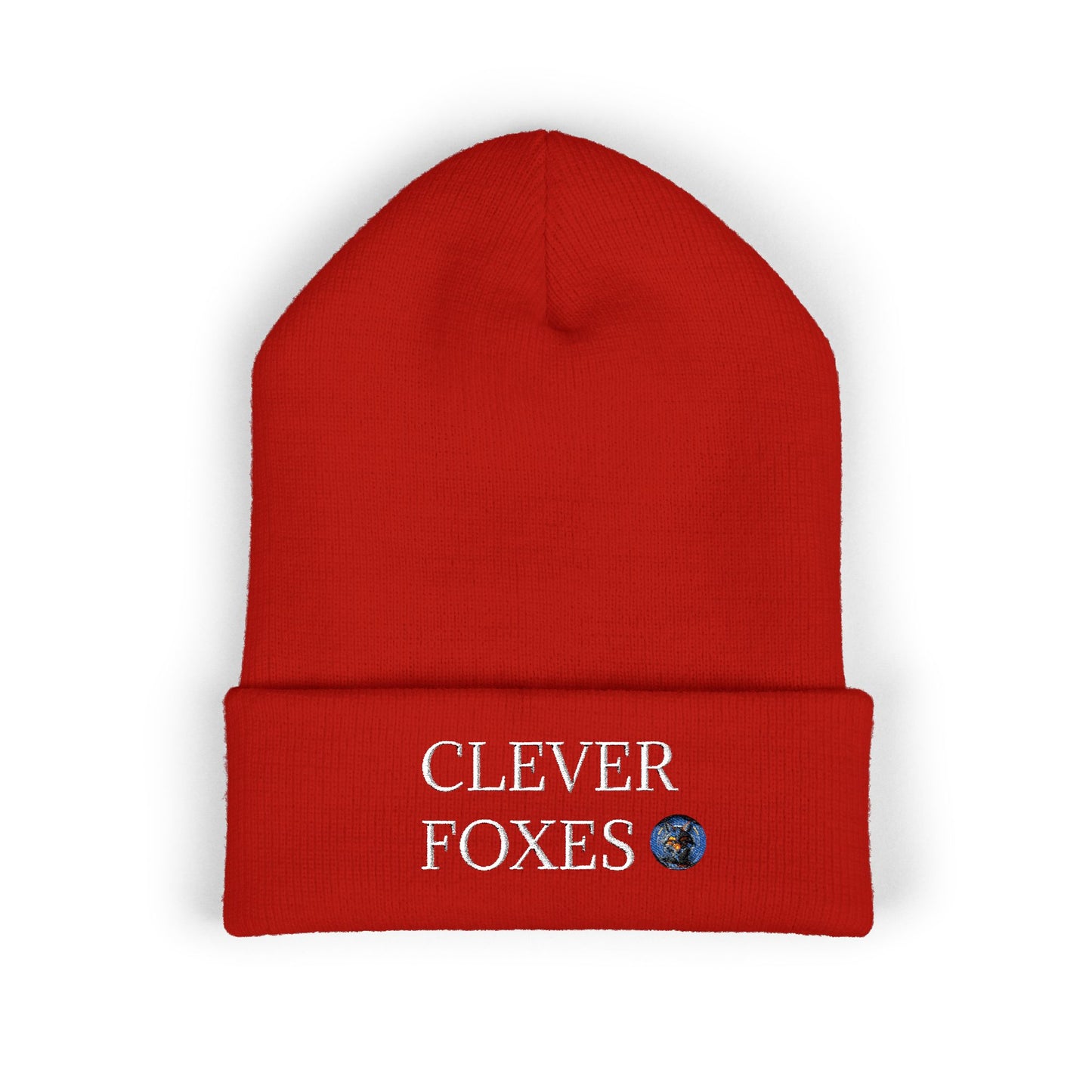 Beanie Clever Foxes Embroidered Cuffed Beanie