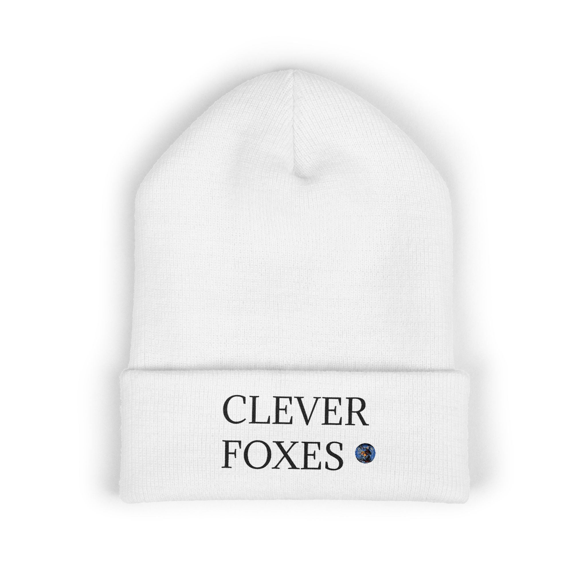 Beanie, Clever Foxes Embroidered Classic Cuffed