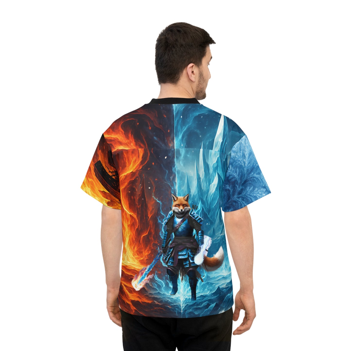 Football Jersey Fire and Ice Design