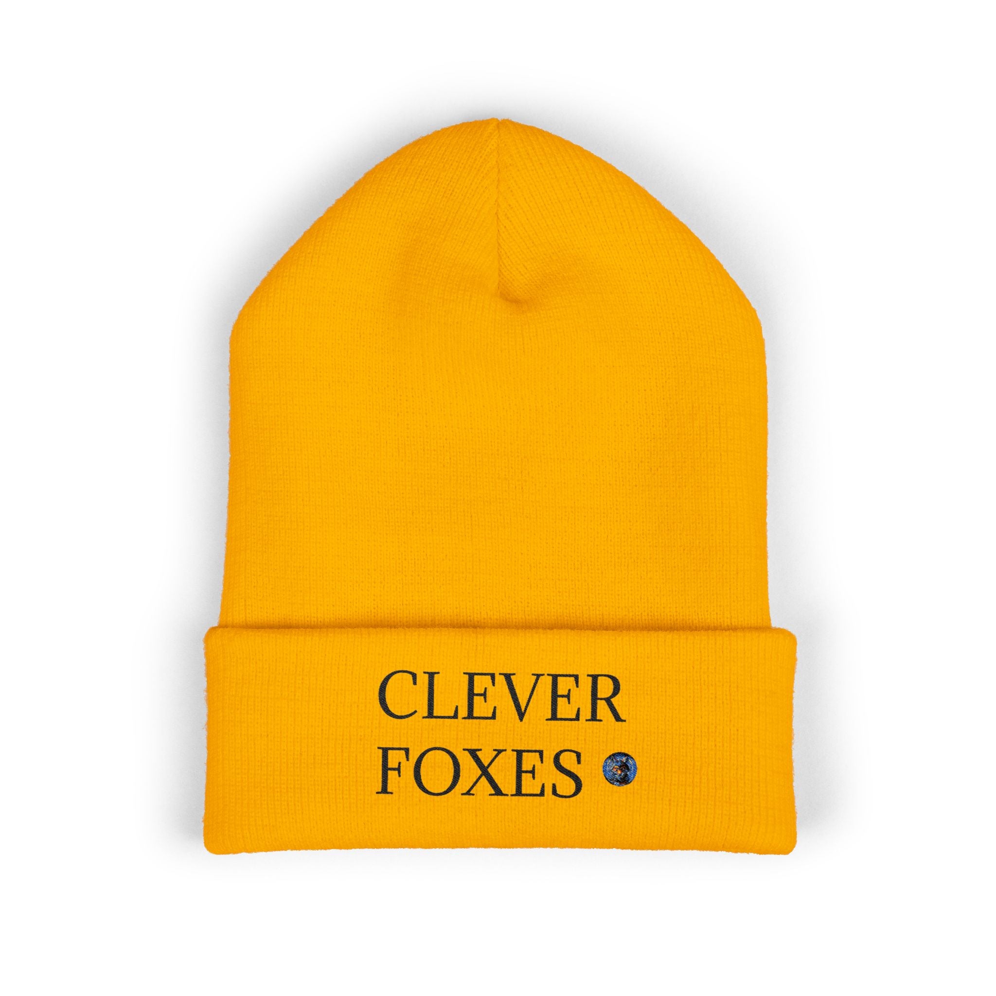 Beanie, Clever Foxes Embroidered Classic Cuffed