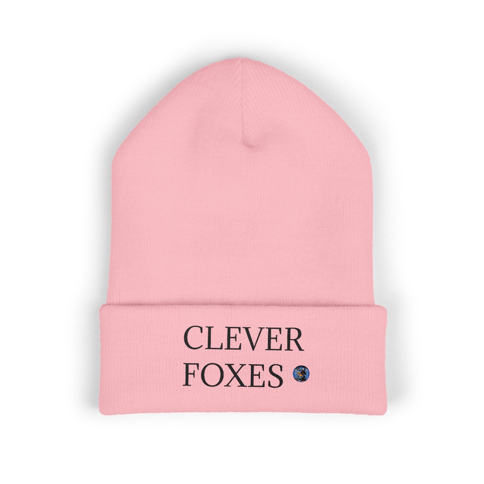 Beanie, Clever Foxes Embroidered Classic Cuffed