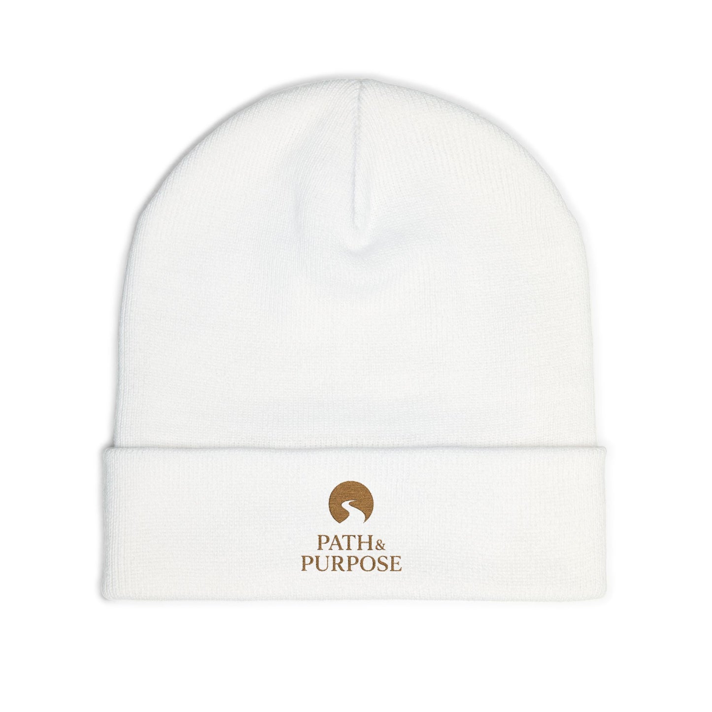 Embroidered Knit Beanie - 'PATH & PURPOSE'