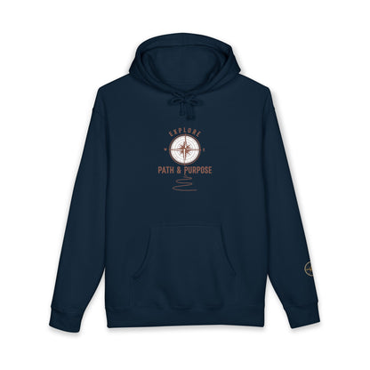 Compass Hoodie — “Go With All Your Heart” Inspirational Hooded Sweatshirt