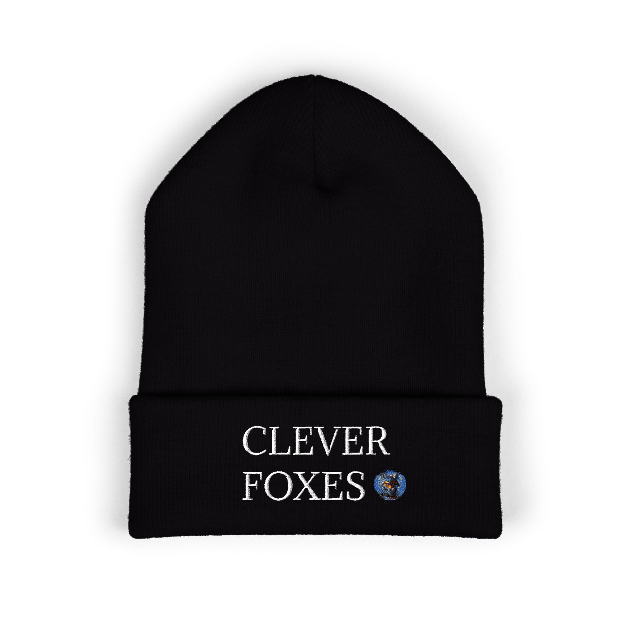 Beanie Clever Foxes Embroidered Cuffed Beanie