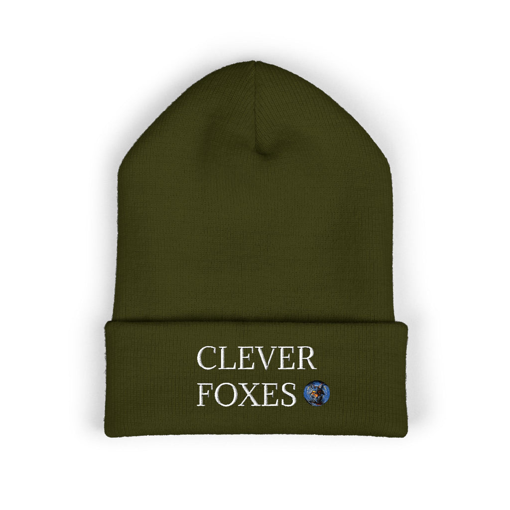 Beanie Clever Foxes Embroidered Cuffed Beanie