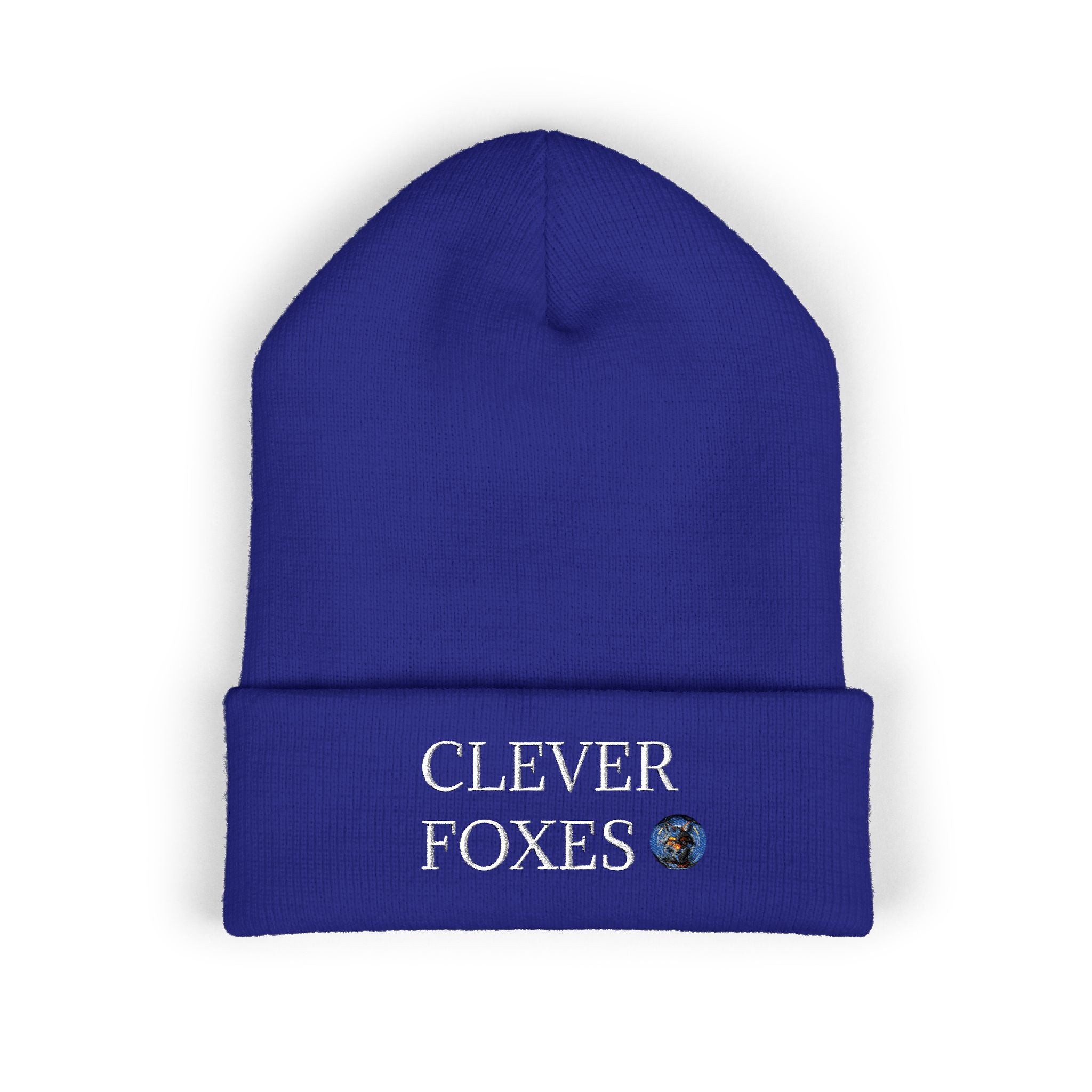 Beanie Clever Foxes Embroidered Cuffed Beanie