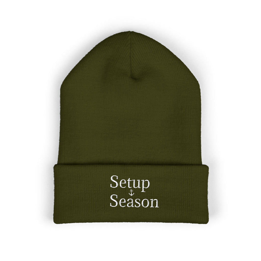 Beanie Hat Setup Season Embroidered Classic Cuffed Beanie