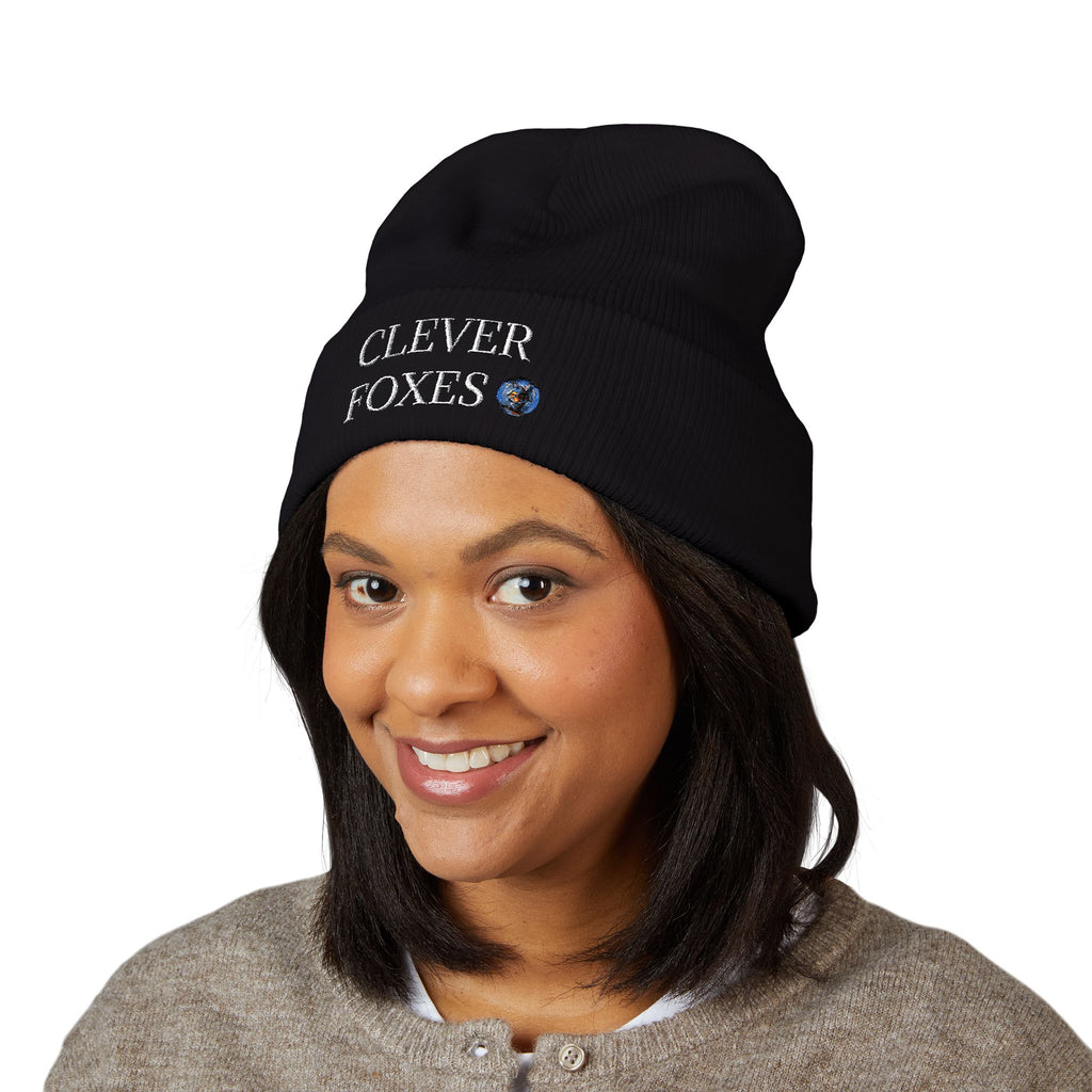 Beanie Clever Foxes Embroidered Cuffed Beanie