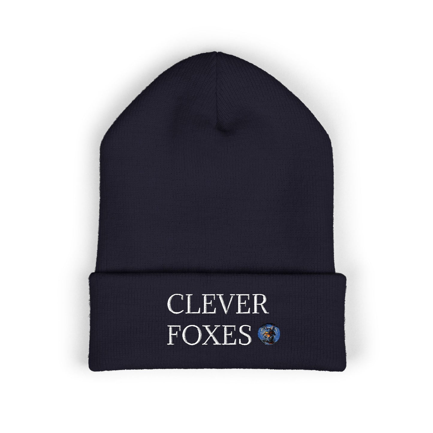 Beanie Clever Foxes Embroidered Cuffed Beanie