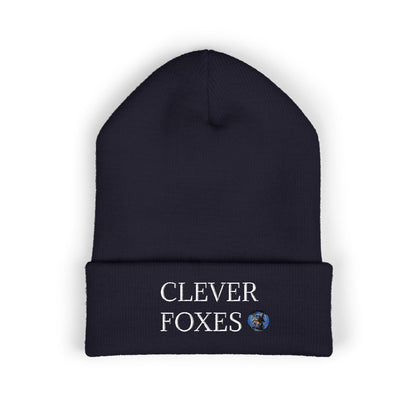 Beanie Clever Foxes Embroidered Cuffed Beanie