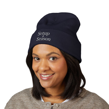 Beanie Hat Setup Season Embroidered Classic Cuffed Beanie