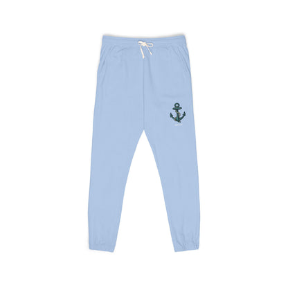 Fleece Sweatpants with Anchor and Biblical Scripture Design