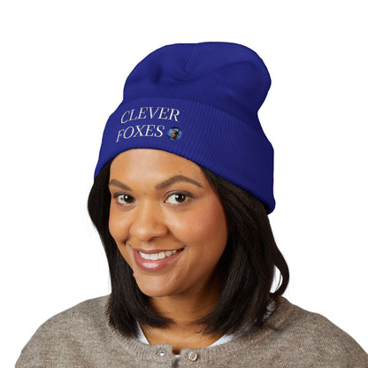 Beanie Clever Foxes Embroidered Cuffed Beanie