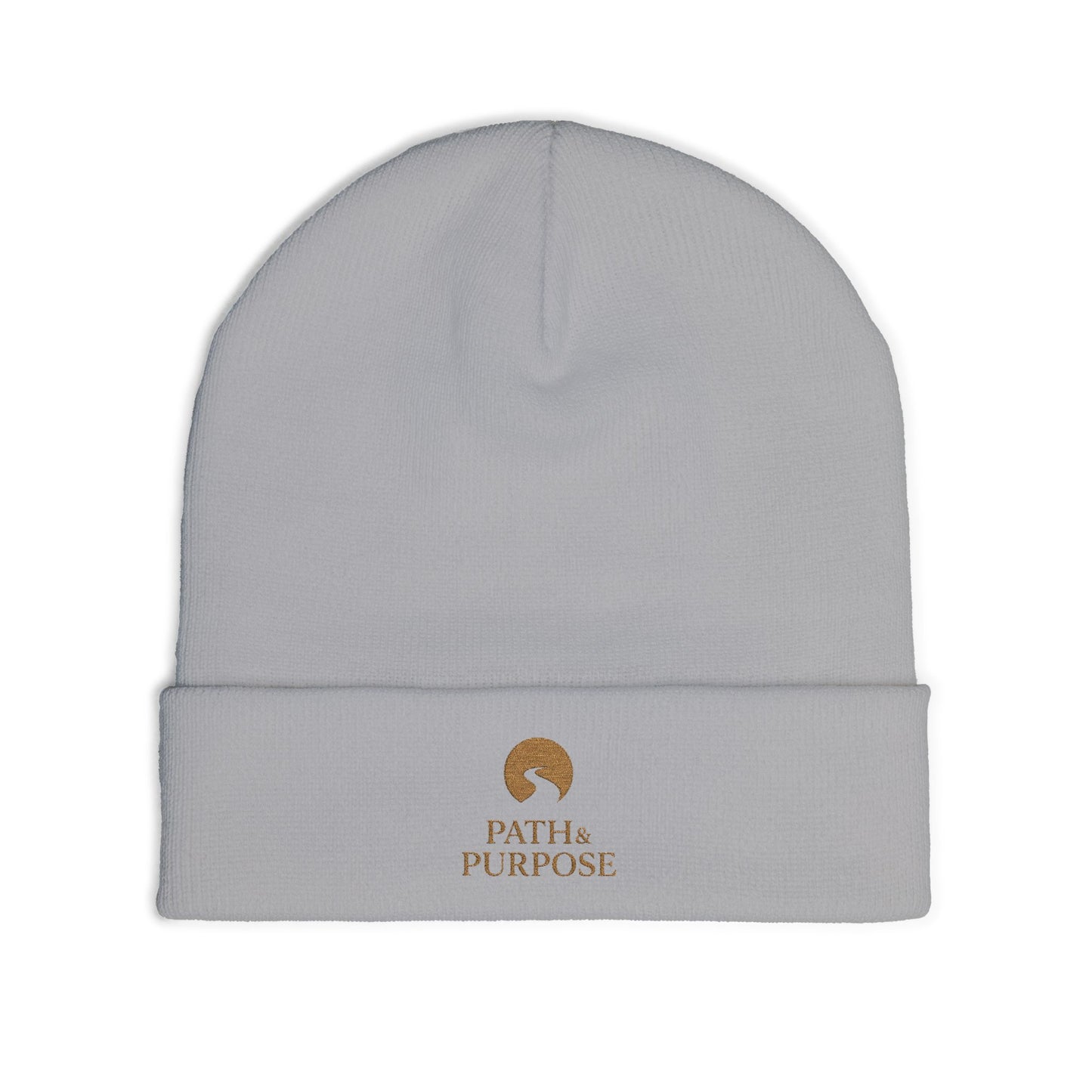 Embroidered Knit Beanie - 'PATH & PURPOSE'