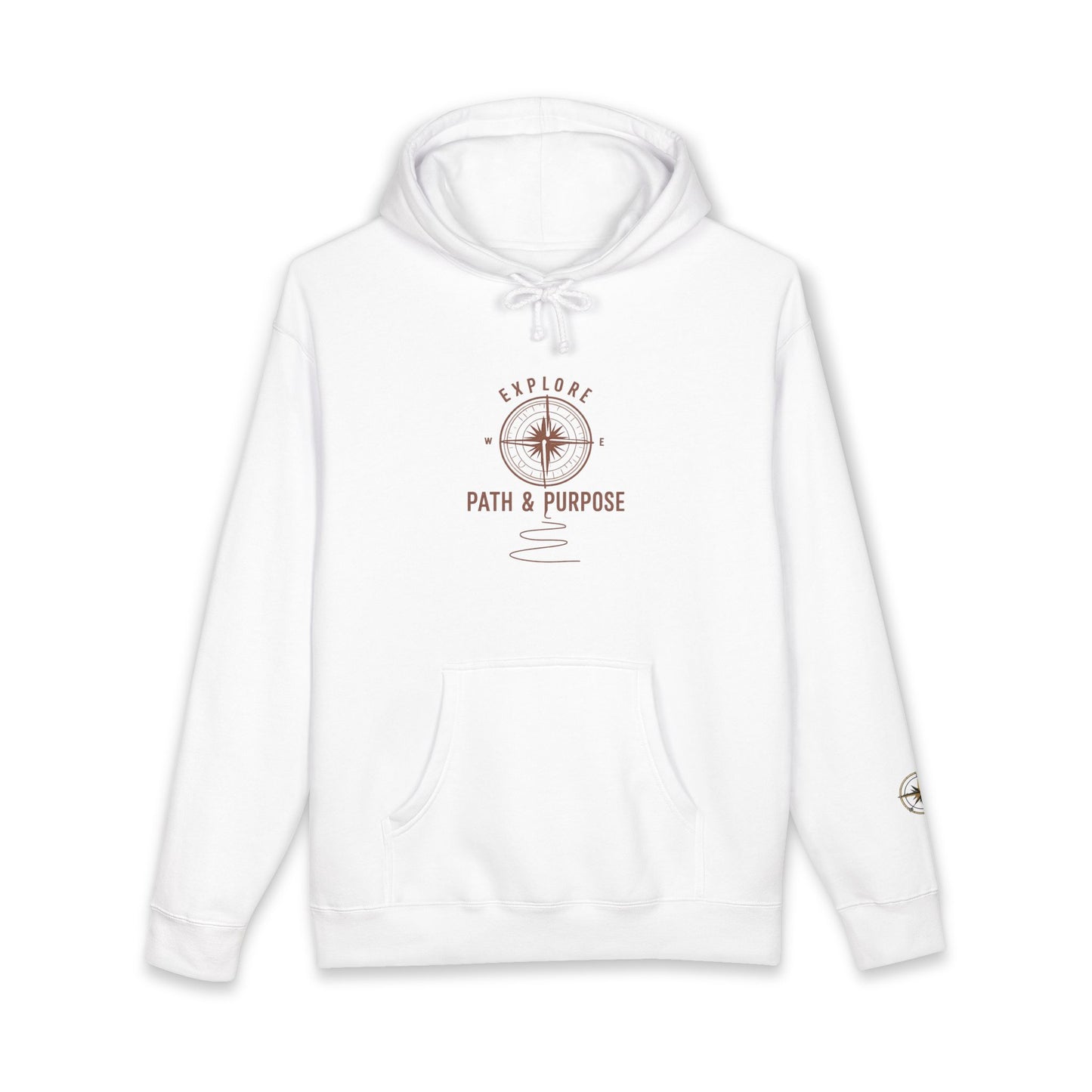 Compass Hoodie — “Go With All Your Heart” Inspirational Hooded Sweatshirt