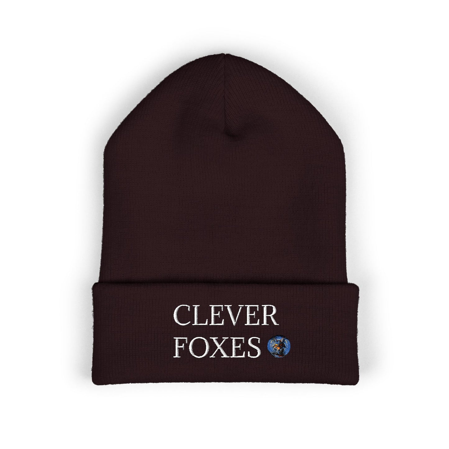 Beanie Clever Foxes Embroidered Cuffed Beanie
