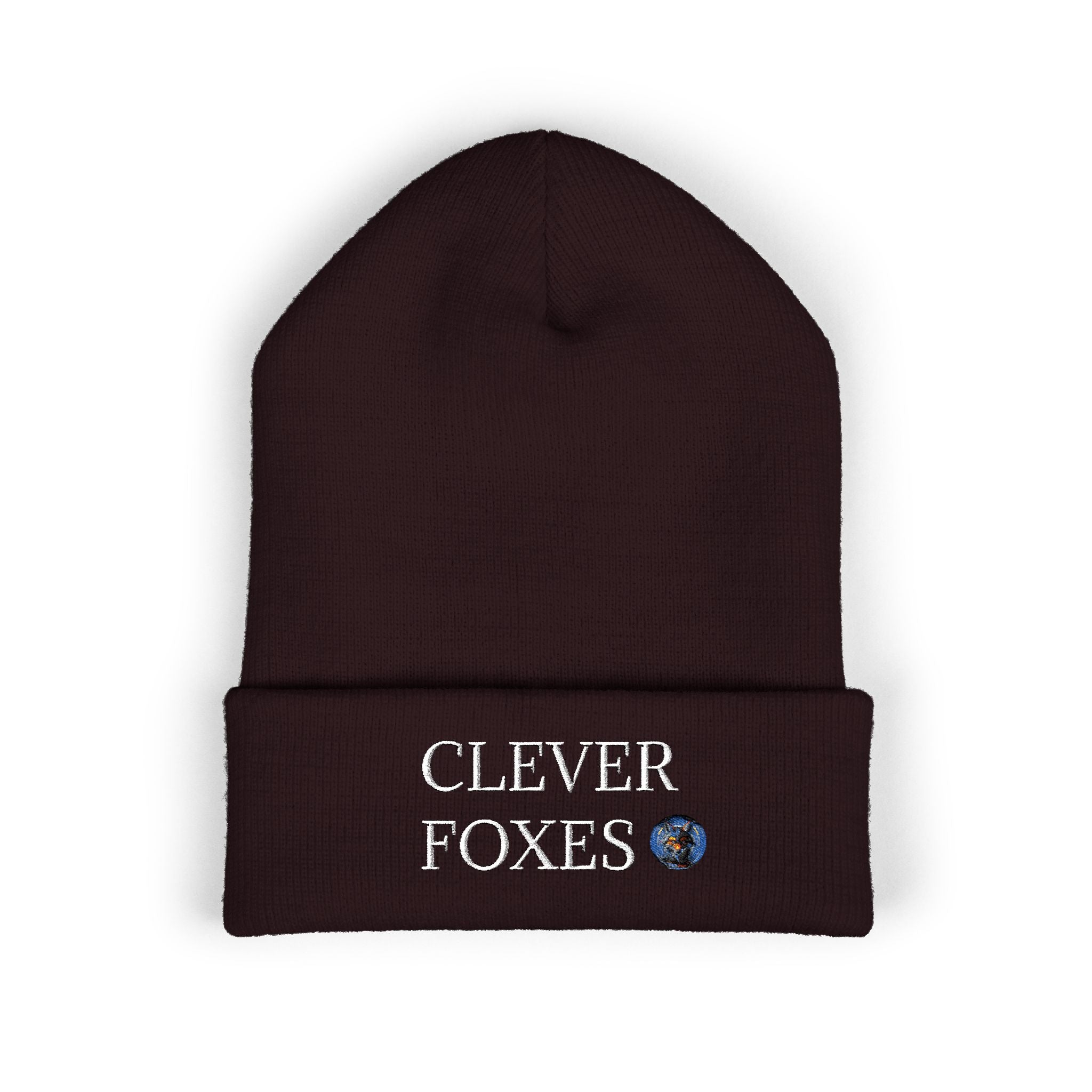Beanie Clever Foxes Embroidered Cuffed Beanie