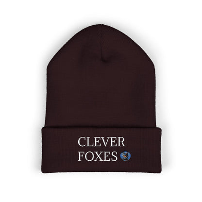Beanie Clever Foxes Embroidered Cuffed Beanie