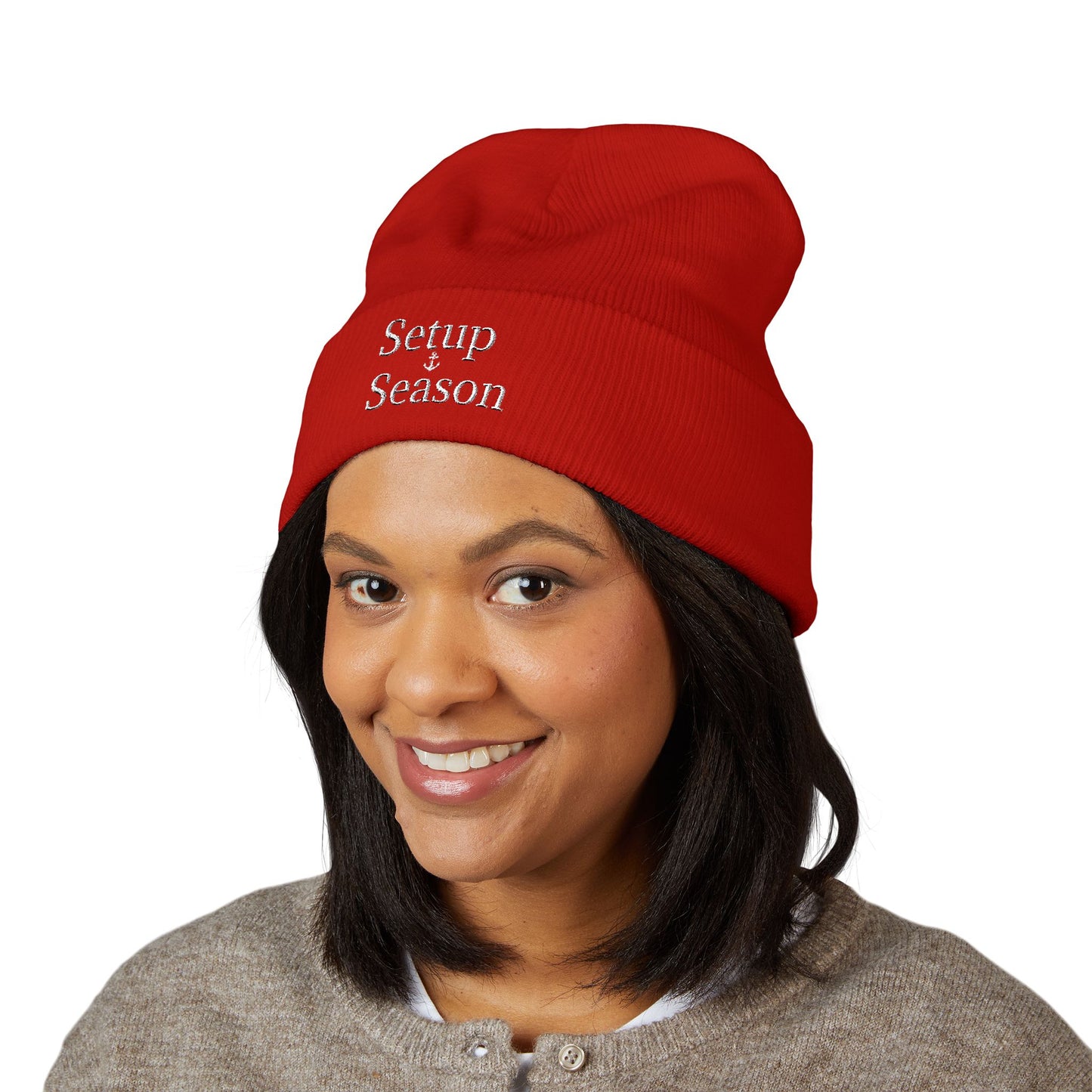 Beanie Hat Setup Season Embroidered Classic Cuffed Beanie