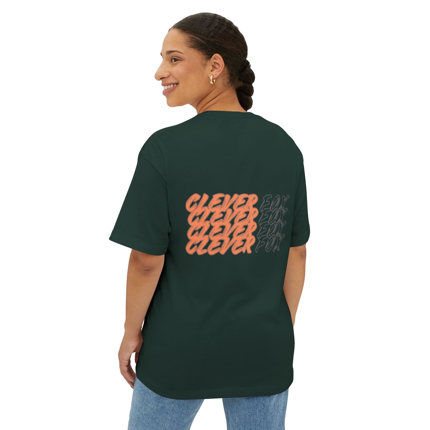 Unisex Oversized Tee - Unshakable Clever Fox Design