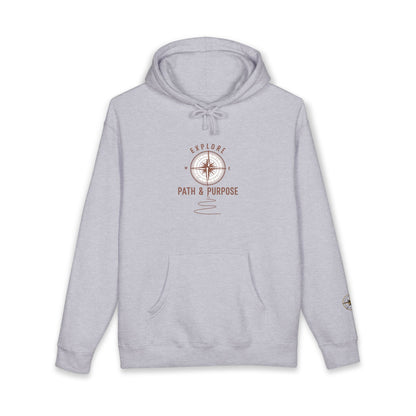 Compass Hoodie — “Go With All Your Heart” Inspirational Hooded Sweatshirt