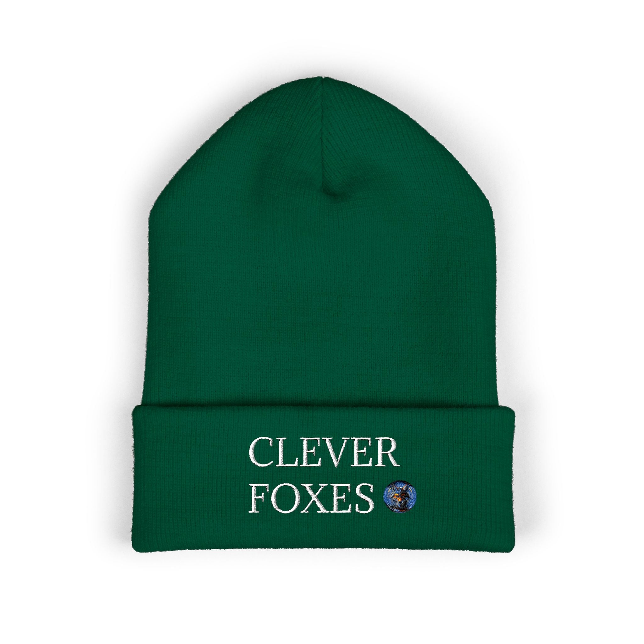 Beanie Clever Foxes Embroidered Cuffed Beanie