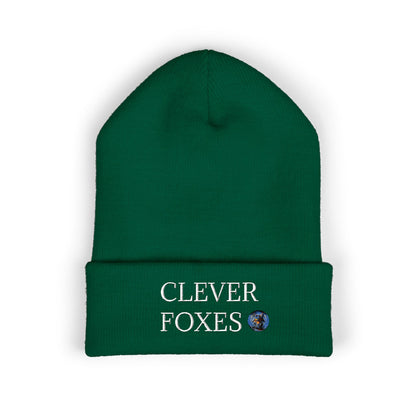 Beanie Clever Foxes Embroidered Cuffed Beanie