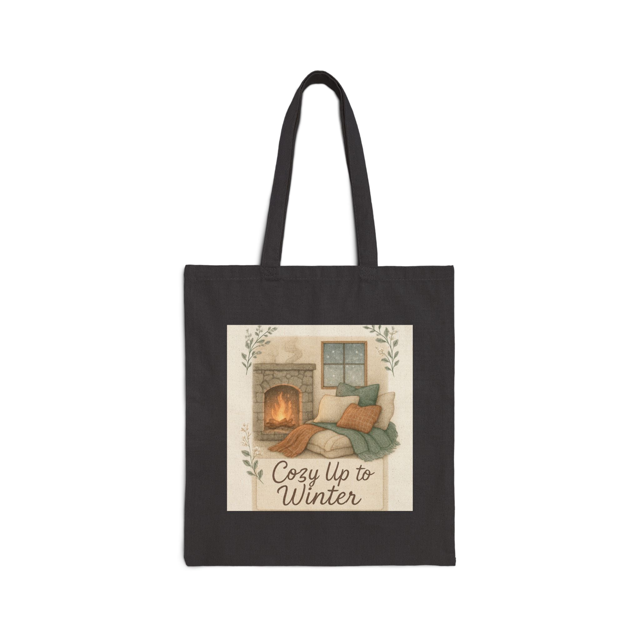 Cozy Up to Winter Cotton Canvas Tote Bag