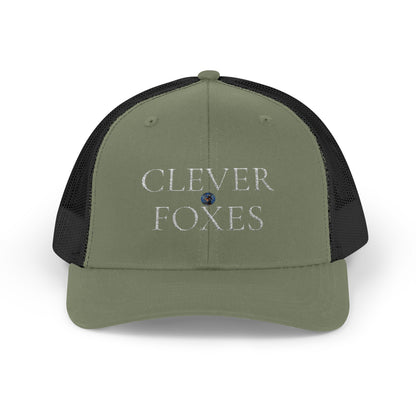 Snapback Cap White Clever Foxes Hat