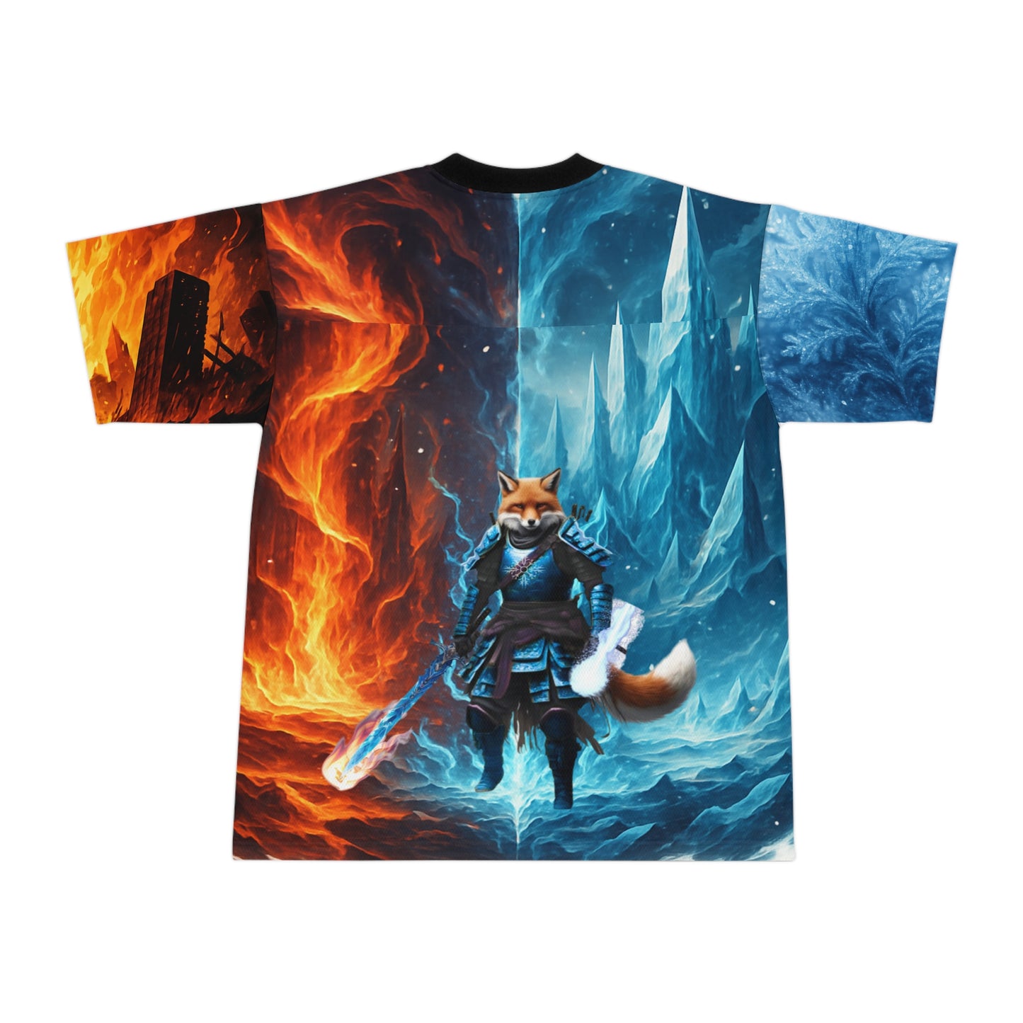 Football Jersey Fire and Ice Design
